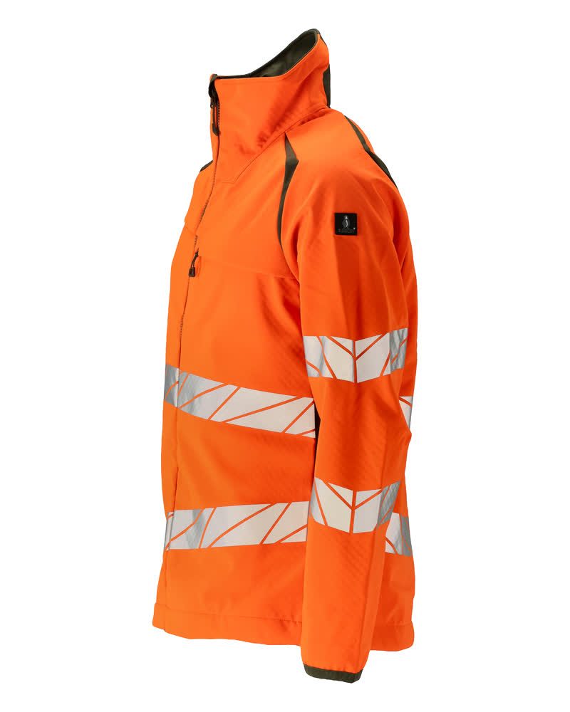 Mascot Accelerate Safe Warn-Softshelljacke – orange/moosgrün