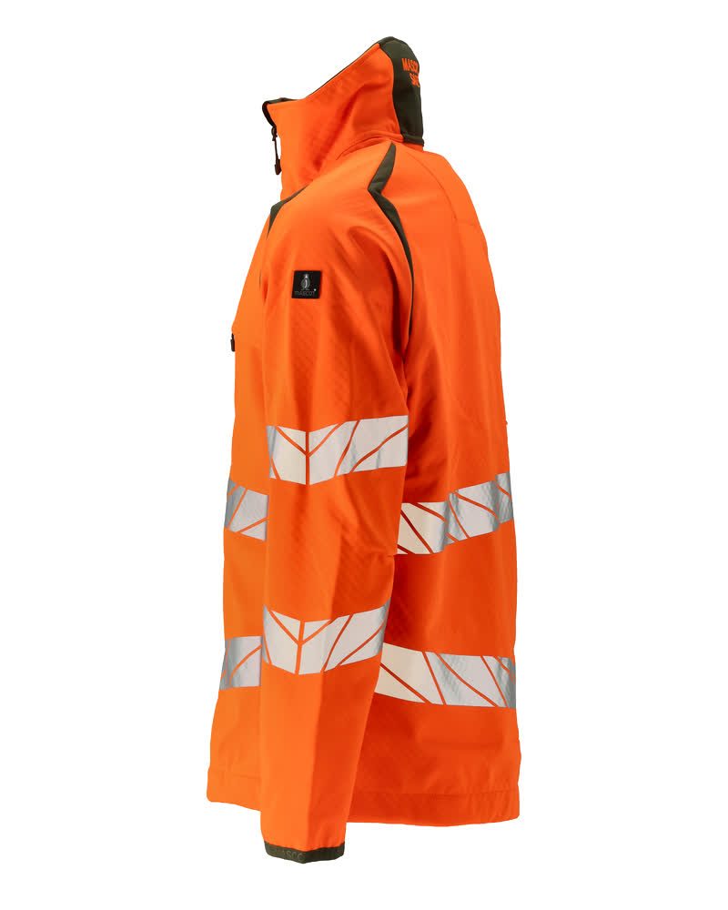 Mascot Accelerate Safe Warn-Softshelljacke – orange/moosgrün