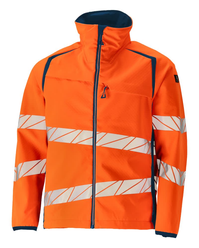 Mascot Accelerate Safe Warn-Softshelljacke – orange/dunkelpetroleum