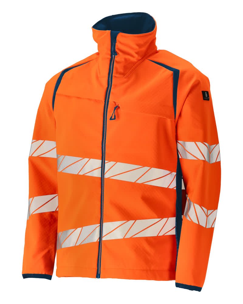 Mascot Accelerate Safe Warn-Softshelljacke – orange/dunkelpetroleum
