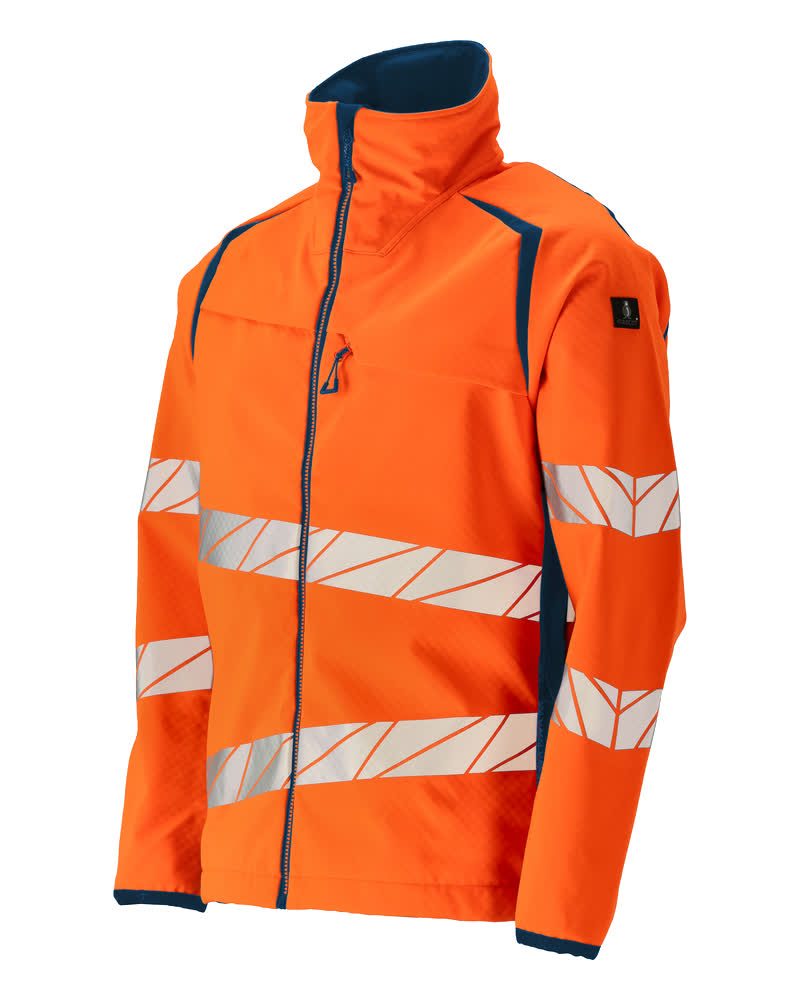 Mascot Accelerate Safe Warn-Softshelljacke – orange/dunkelpetroleum