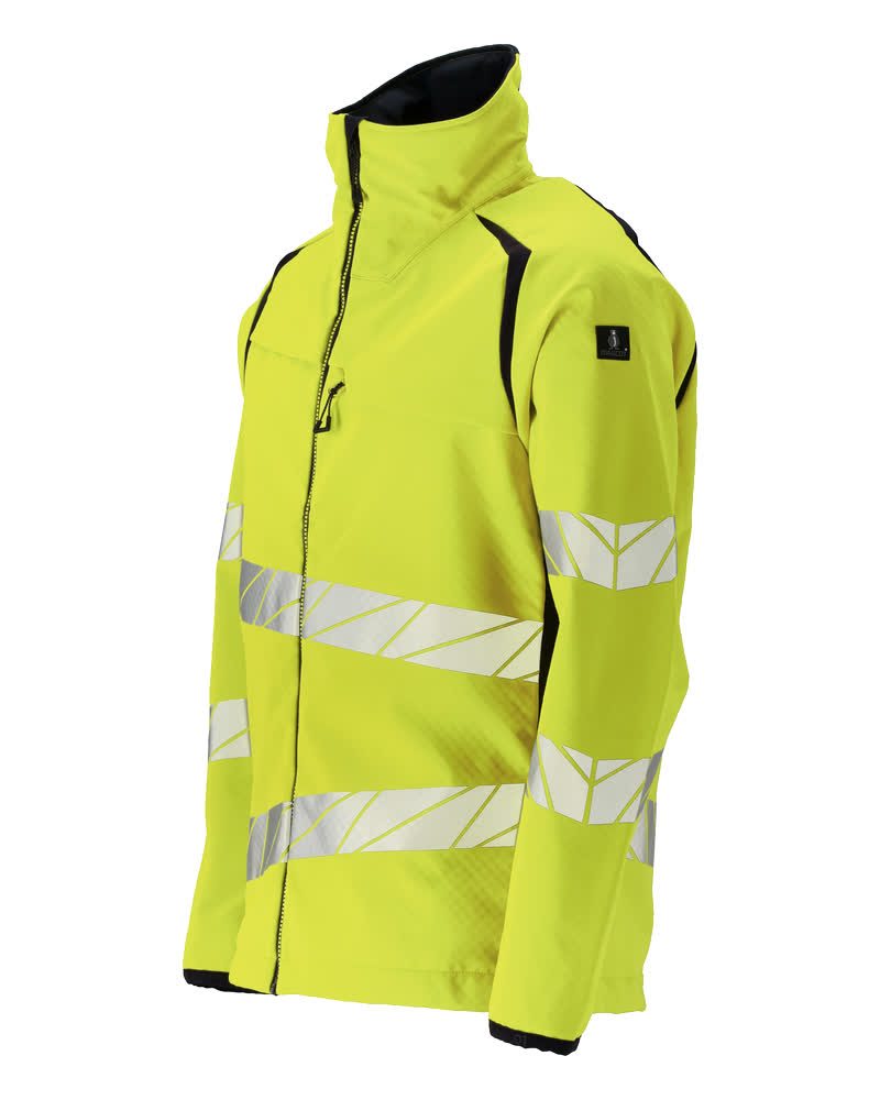 Mascot Accelerate Safe Warn-Softshelljacke – gelb/schwarzblau