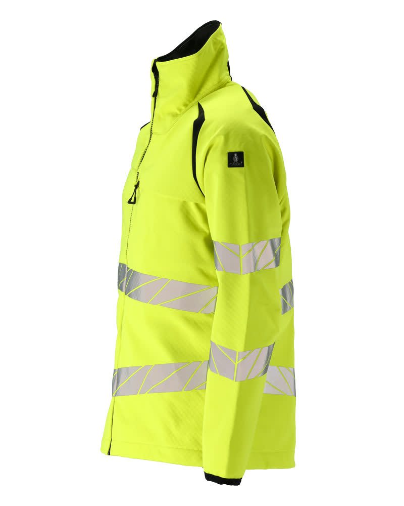 Mascot Accelerate Safe Warn-Softshelljacke – gelb/schwarz