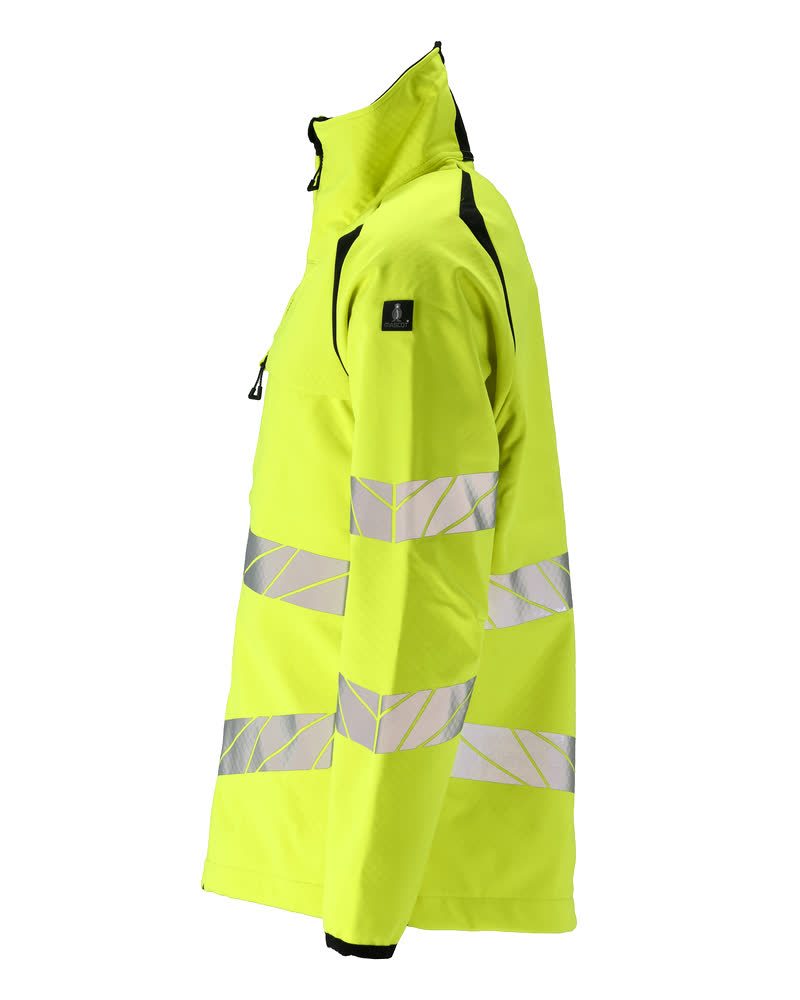 Mascot Accelerate Safe Warn-Softshelljacke – gelb/schwarz