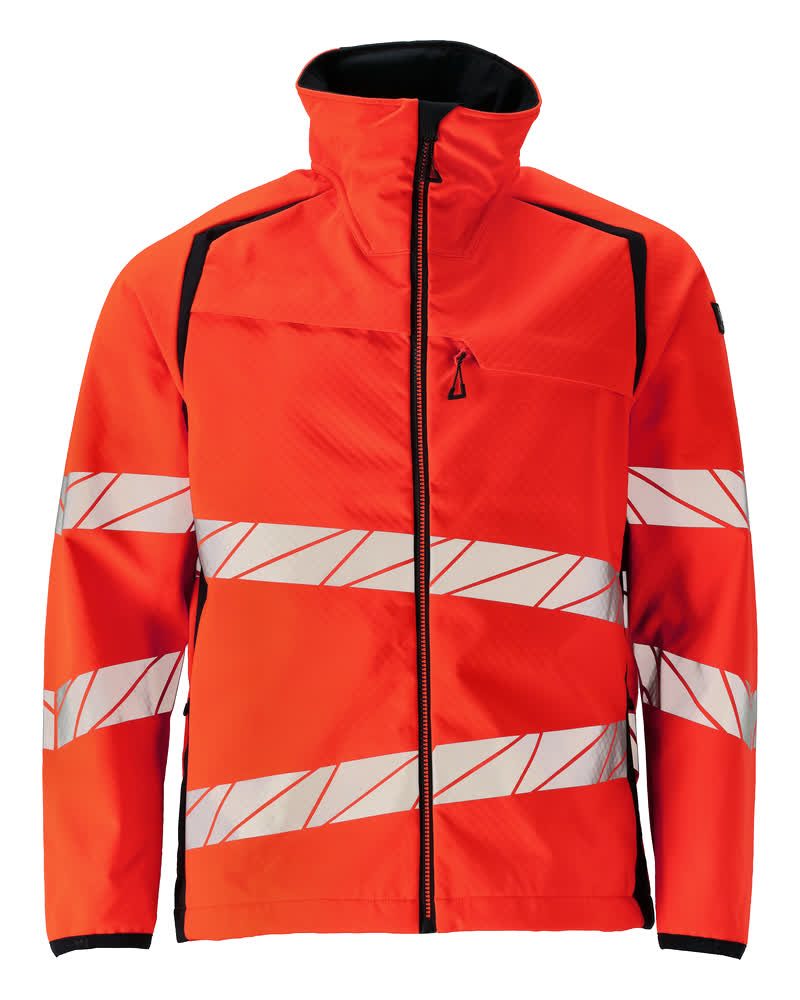 Mascot Accelerate Safe Warn-Softshelljacke – rot/schwarzblau