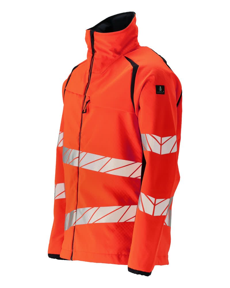 Mascot Accelerate Safe Warn-Softshelljacke – rot/schwarzblau