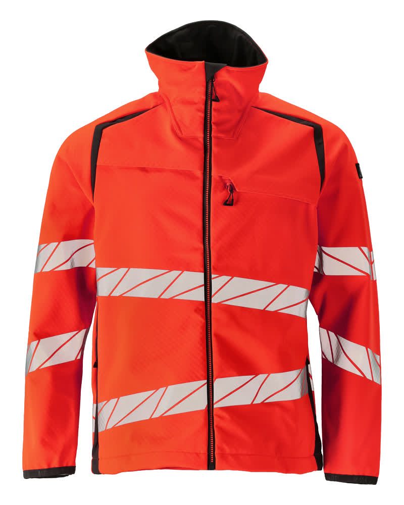 Mascot Accelerate Safe Warn-Softshelljacke – rot/dunkelanthrazit