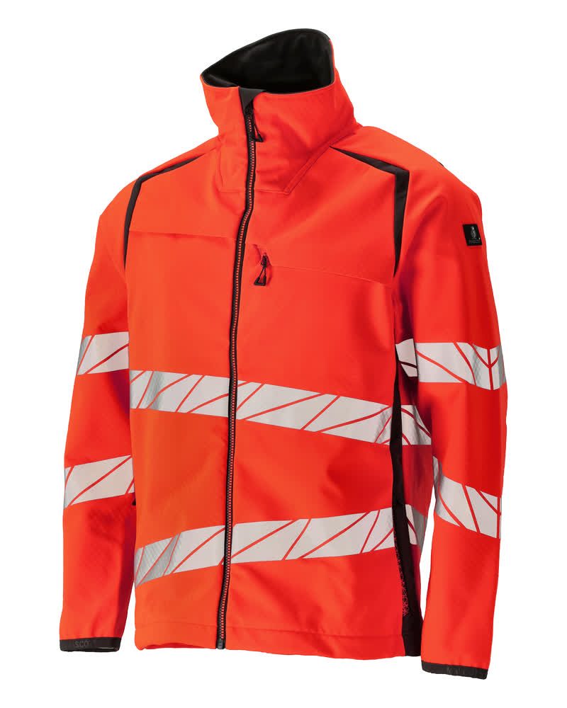 Mascot Accelerate Safe Warn-Softshelljacke – rot/dunkelanthrazit