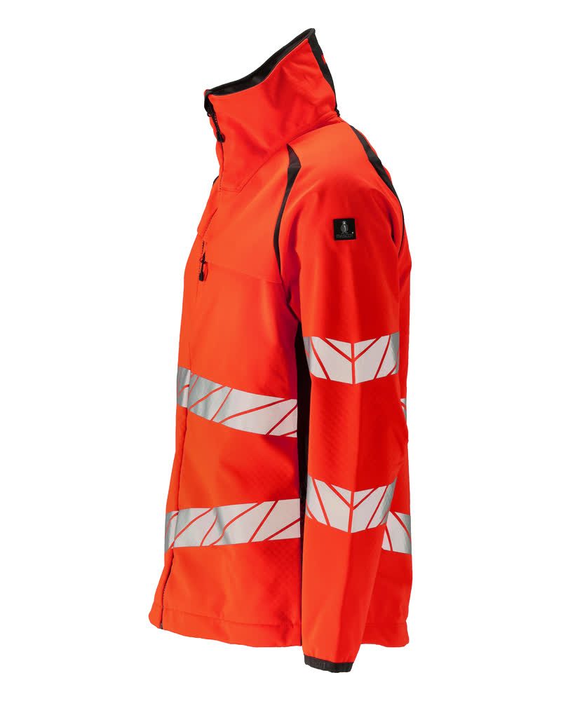 Mascot Accelerate Safe Warn-Softshelljacke – rot/dunkelanthrazit