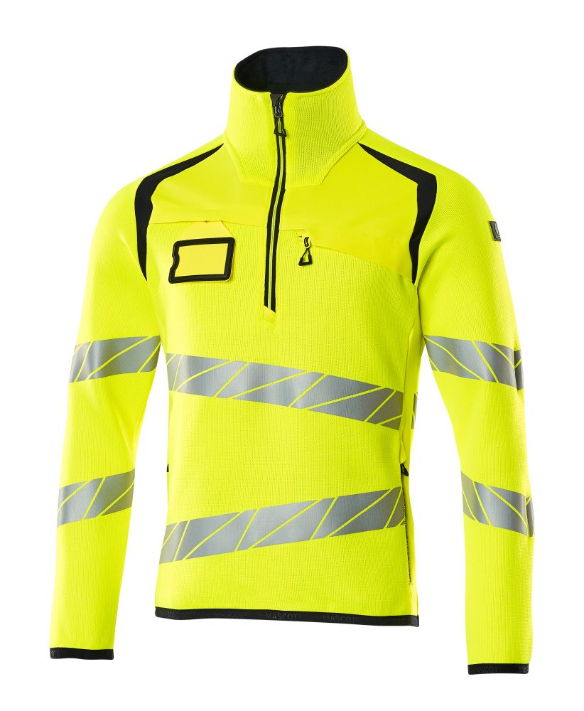 Mascot Accelerate Safe Warnschutz Strickpullover – gelb/schwarzblau