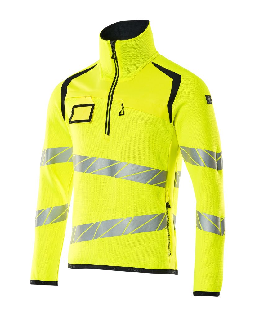 Mascot Accelerate Safe Warnschutz Strickpullover – gelb/schwarzblau