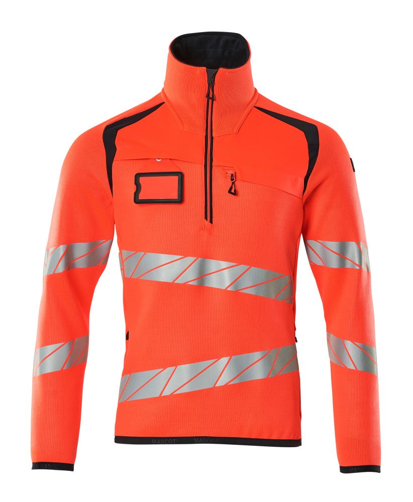 Mascot Accelerate Safe Warnschutz Strickpullover – rot/schwarzblau