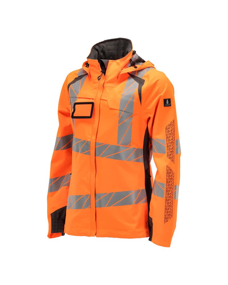Mascot Damen Accelerate Safe Warnschutz Regenjacke – orange/dunkelanthrazit