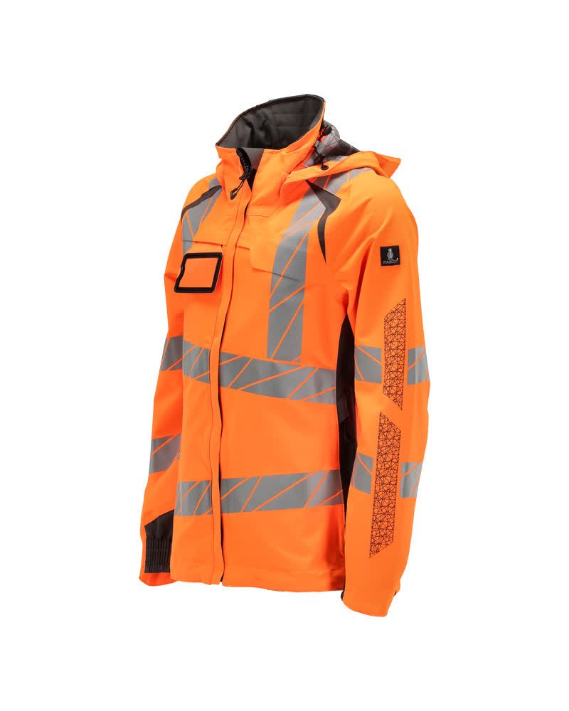 Mascot Damen Accelerate Safe Warnschutz Regenjacke – orange/dunkelanthrazit