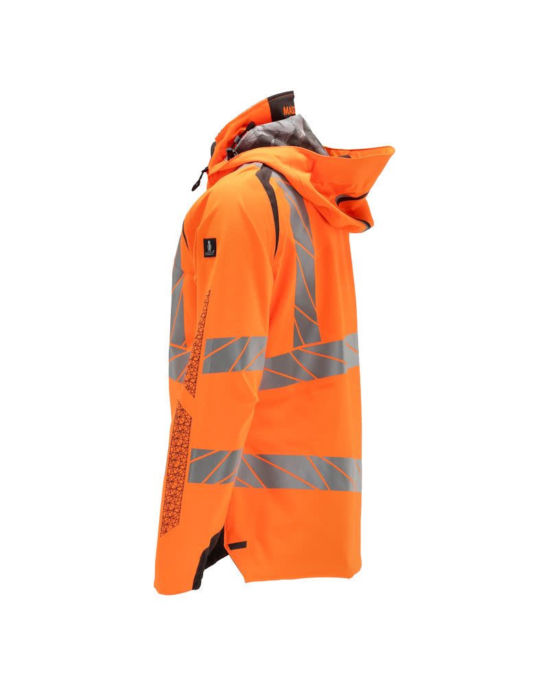 Mascot Damen Accelerate Safe Warnschutz Regenjacke – orange/dunkelanthrazit
