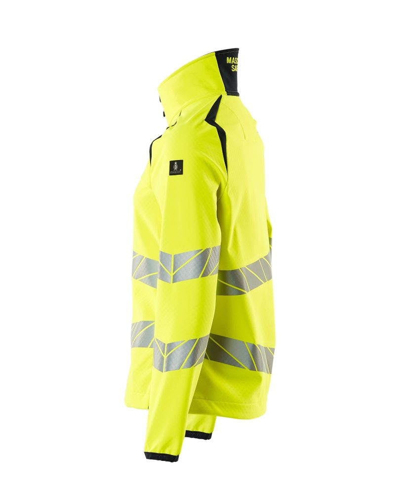 Mascot Damen Accelerate Safe Warn-Softhelljacke – gelb/schwarzblau