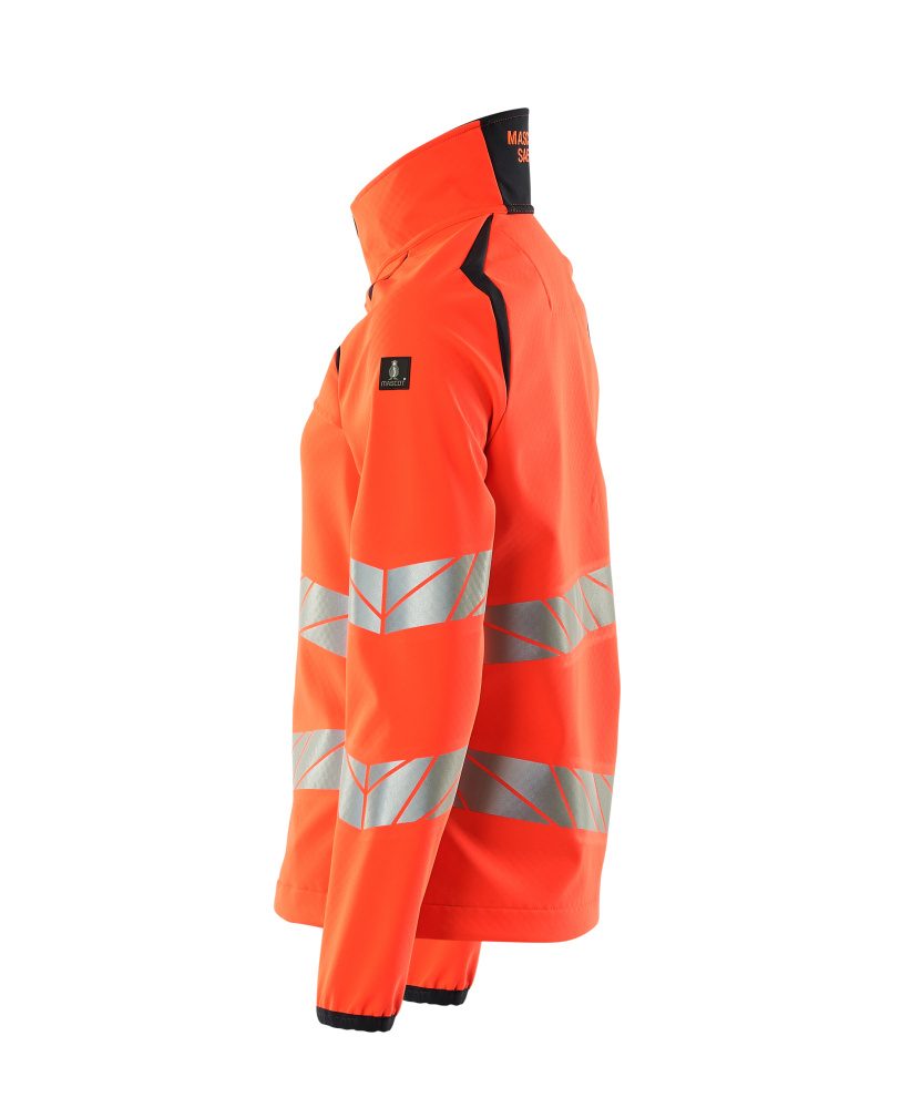 Mascot Damen Accelerate Safe Warn-Softhelljacke – rot/schwarzblau