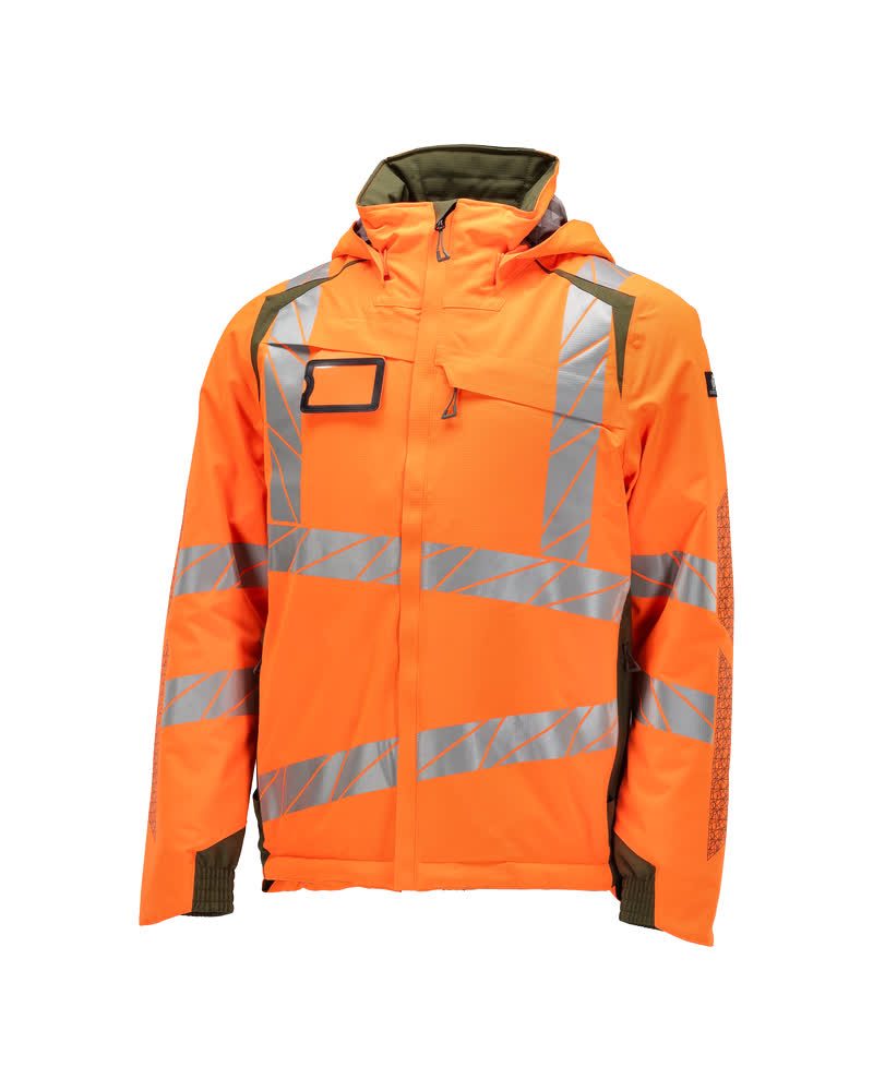 Mascot Accelerate Safe Warnschutz Winterjacke – orange/moosgrün