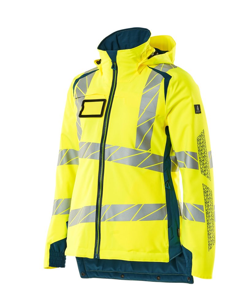 Mascot Damen Accelerate Safe Masco Warnschutz Winterjacke – gelb/dunkelpetroleum