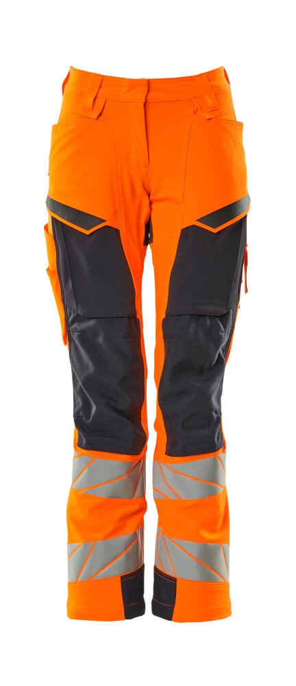Mascot K2 Acceleratesafe Dame Warn Stretchbundhose – orange/schwarzblau