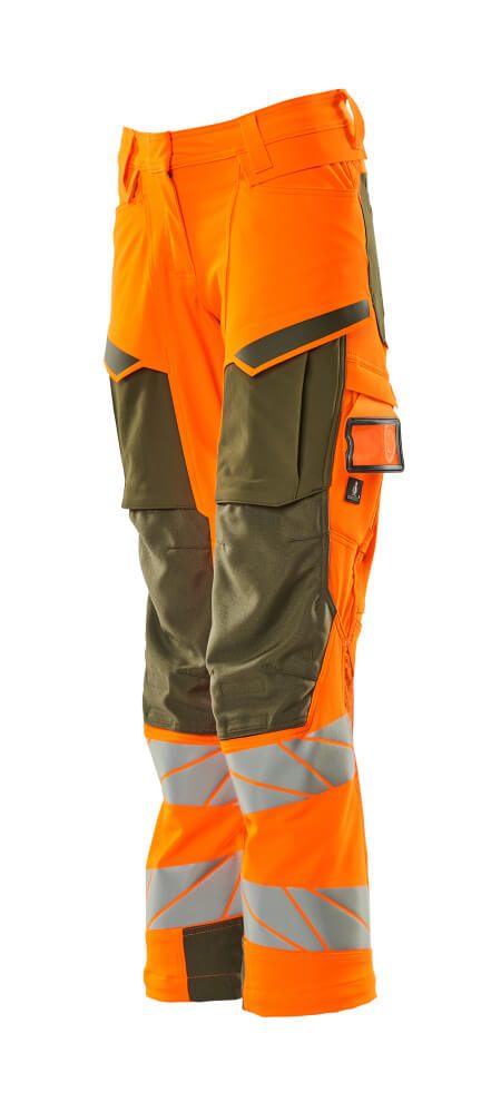 Mascot K2 Acceleratesafe Dame Warn Stretchbundhose – orange/moosgrün