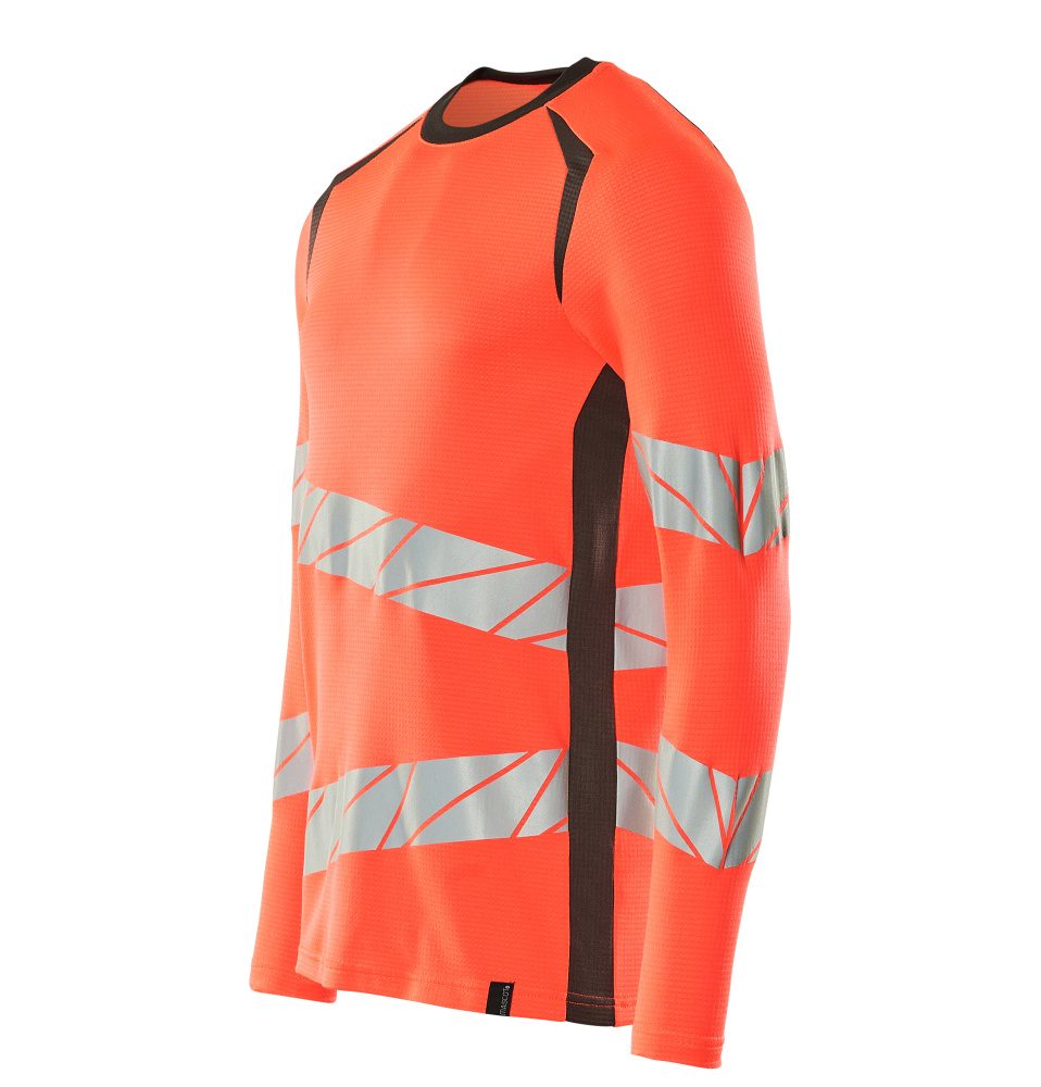 Mascot Accelerate Safe Warnschutz Langarmshirt – rot/dunkelanthrazit