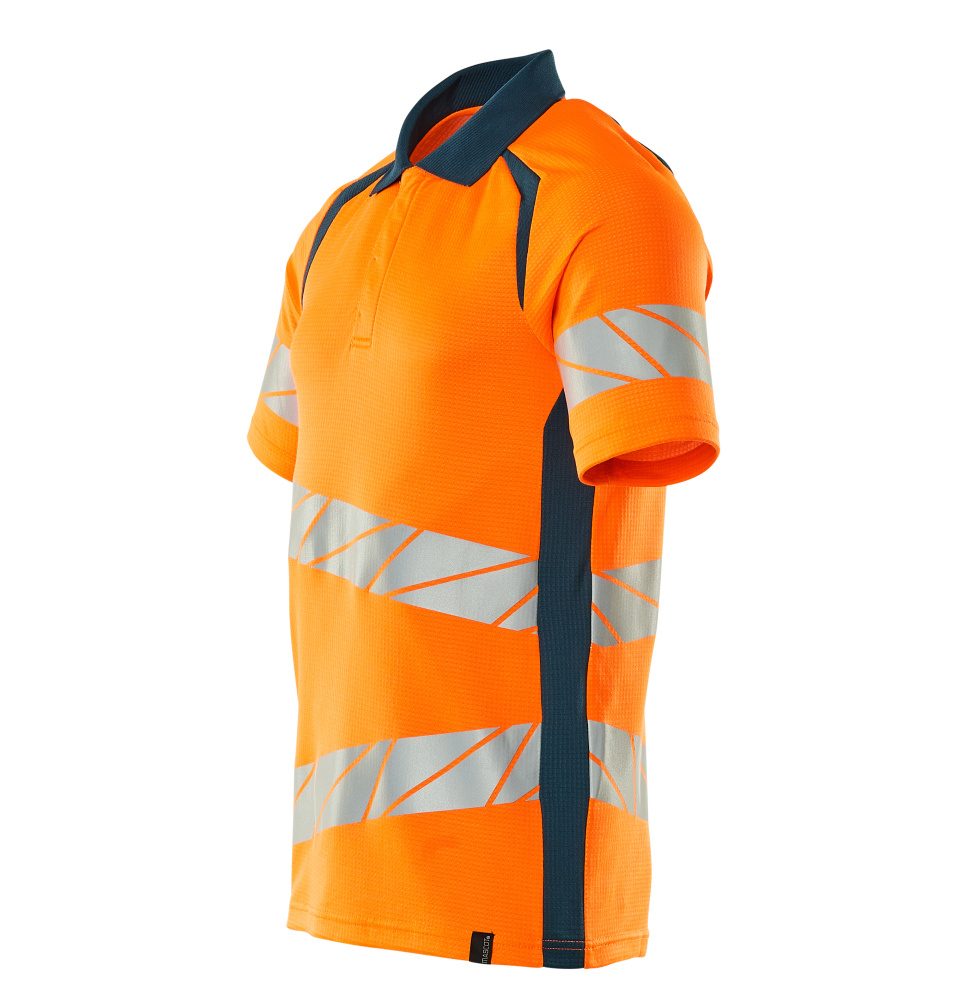 Mascot Accelerate Safe Warnschutz Polo-Shirt – orange/dunkelpetroleum