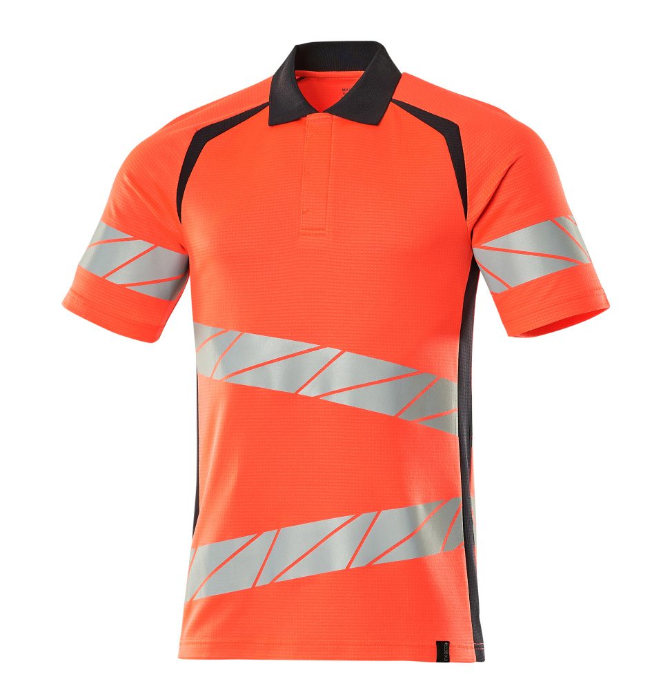 Mascot Accelerate Safe Warnschutz Polo-Shirt – rot/schwarzblau