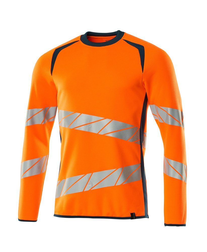 Mascot Accelerate Safe Warnschutz Sweatshirt – orange/dunkelpetroleum