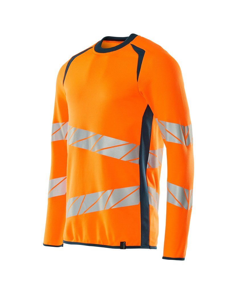 Mascot Accelerate Safe Warnschutz Sweatshirt – orange/dunkelpetroleum