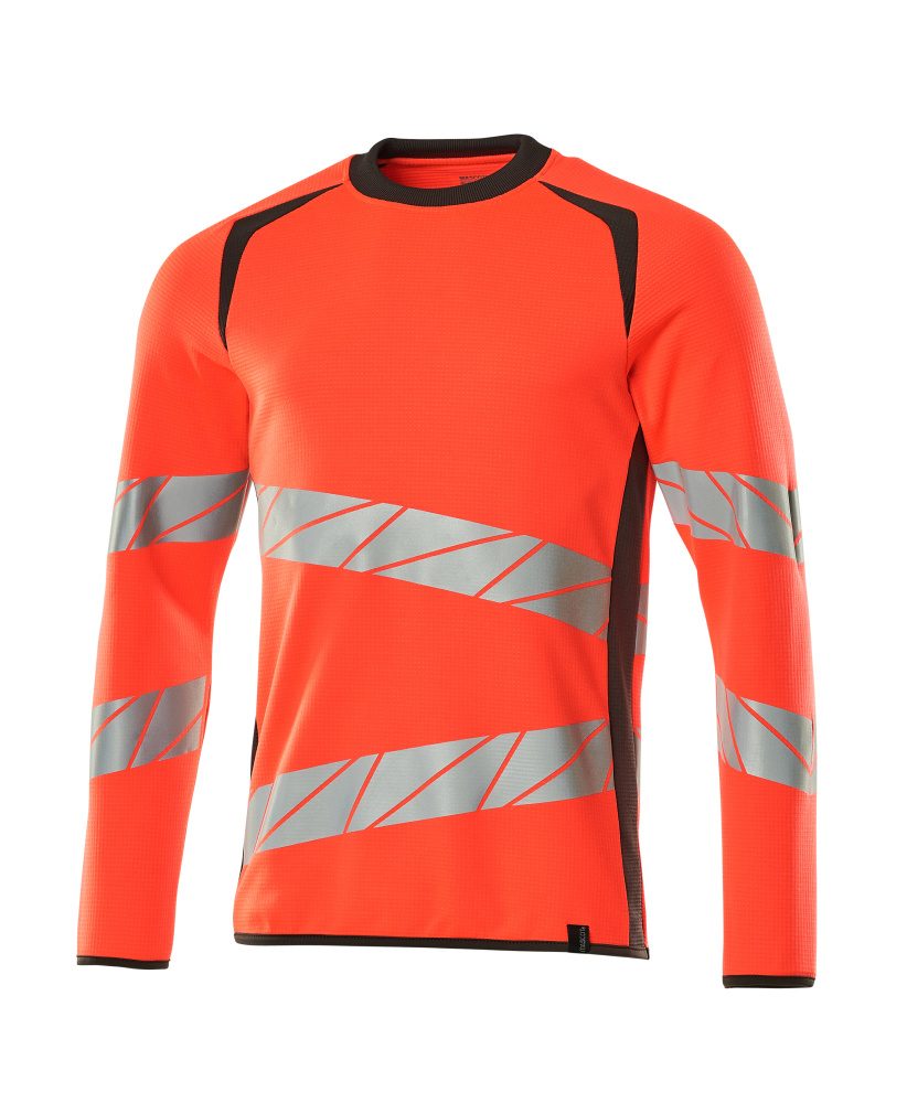 Mascot Accelerate Safe Warnschutz Sweatshirt – rot/dunkelanthrazit