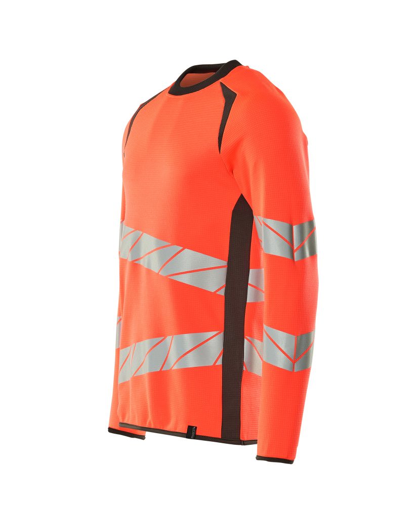 Mascot Accelerate Safe Warnschutz Sweatshirt – rot/dunkelanthrazit