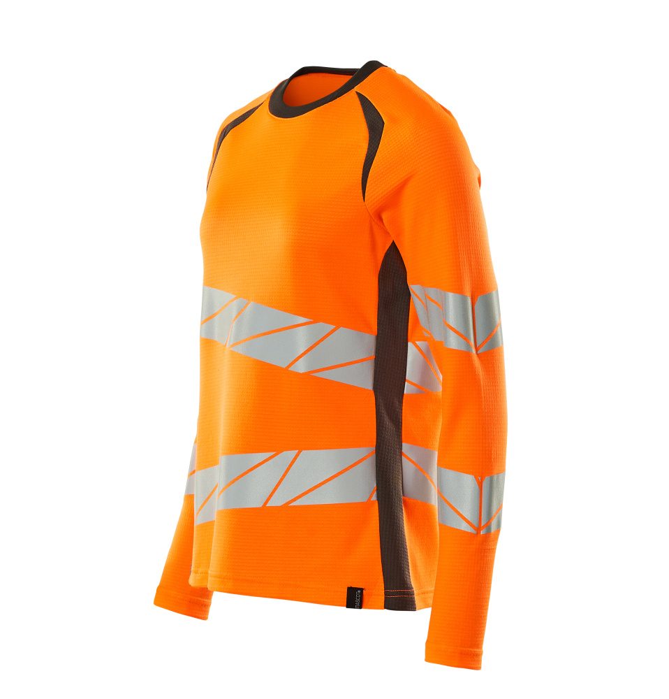 Mascot Damen Accelerate Safe Warn-Langarmshirt – orange/dunkelanthrazit
