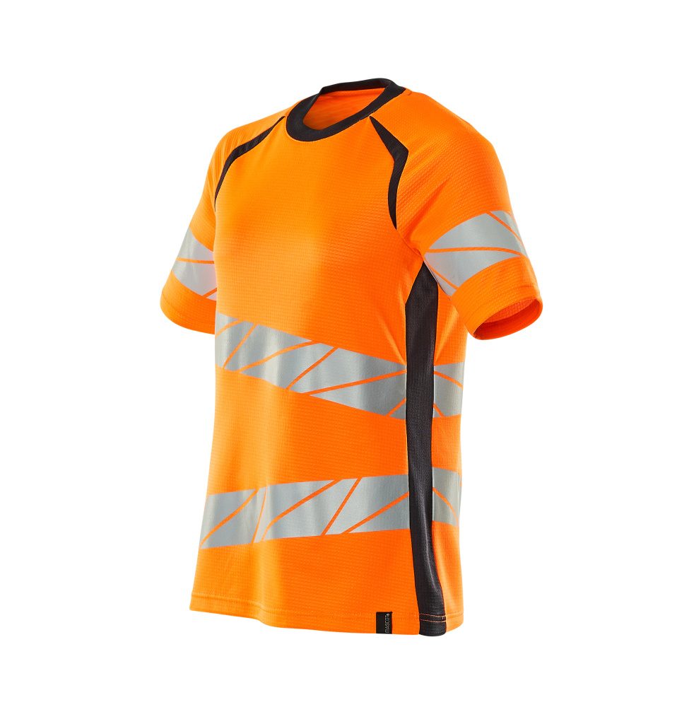 Mascot Damen Accelerate Safe Warnschutz T-Shirt – orange/schwarzblau