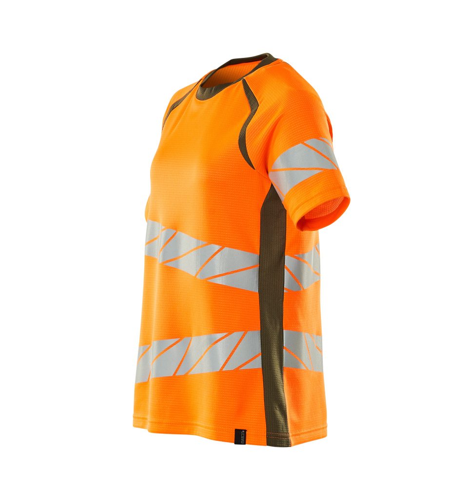 Mascot Damen Accelerate Safe Warnschutz T-Shirt – orange/moosgrün