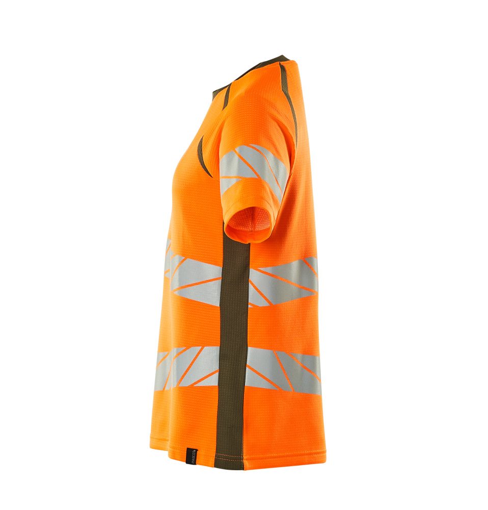 Mascot Damen Accelerate Safe Warnschutz T-Shirt – orange/moosgrün
