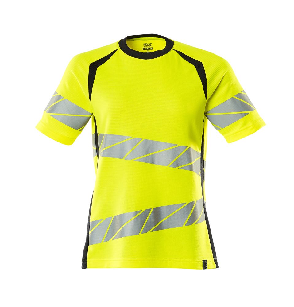 Mascot Damen Accelerate Safe Warnschutz T-Shirt – gelb/schwarzblau
