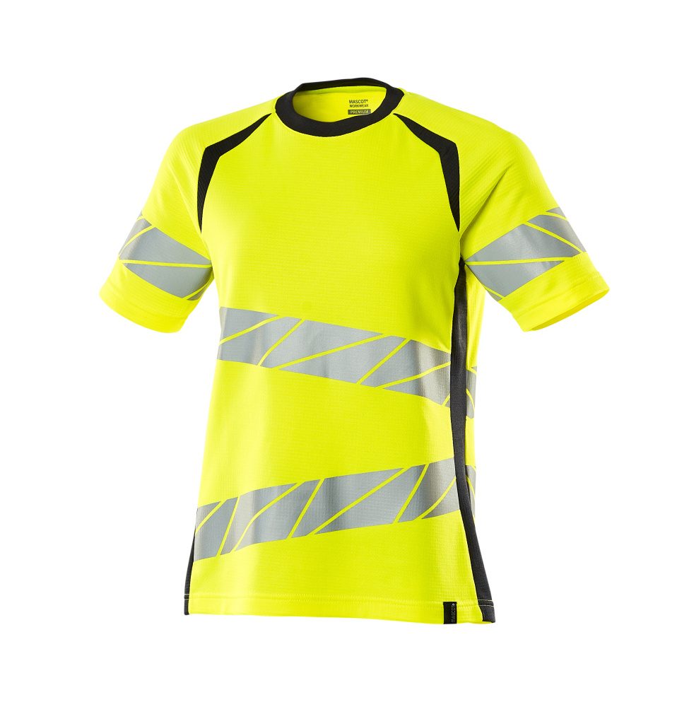 Mascot Damen Accelerate Safe Warnschutz T-Shirt – gelb/schwarzblau