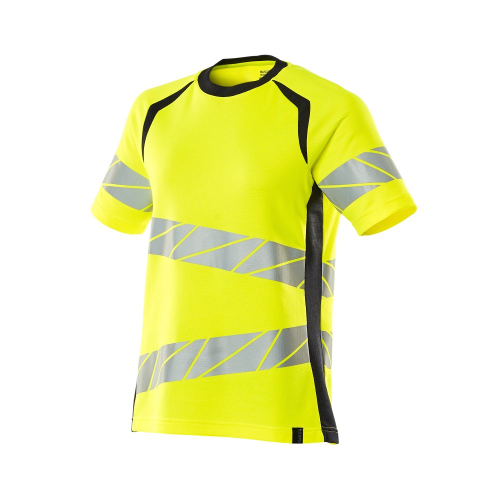Mascot Damen Accelerate Safe Warnschutz T-Shirt – gelb/schwarzblau