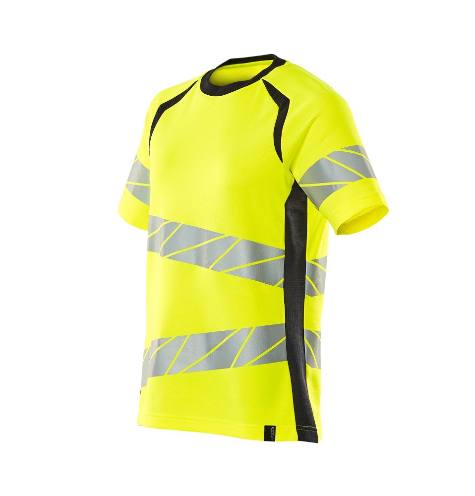 Mascot Damen Accelerate Safe Warnschutz T-Shirt – gelb/schwarzblau
