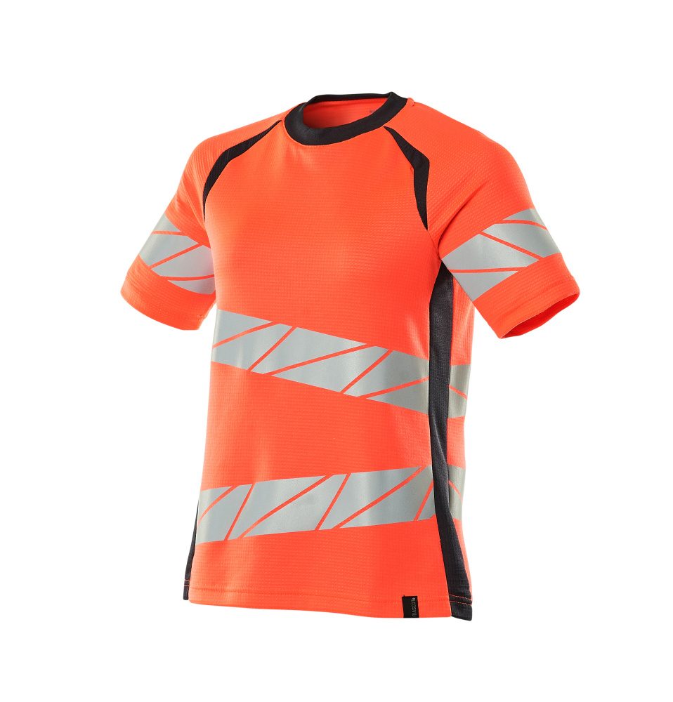 Mascot Damen Accelerate Safe Warnschutz T-Shirt – rot/schwarzblau