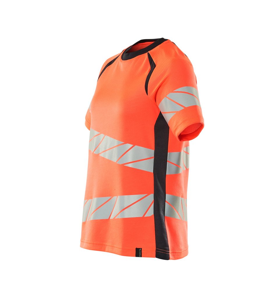 Mascot Damen Accelerate Safe Warnschutz T-Shirt – rot/schwarzblau