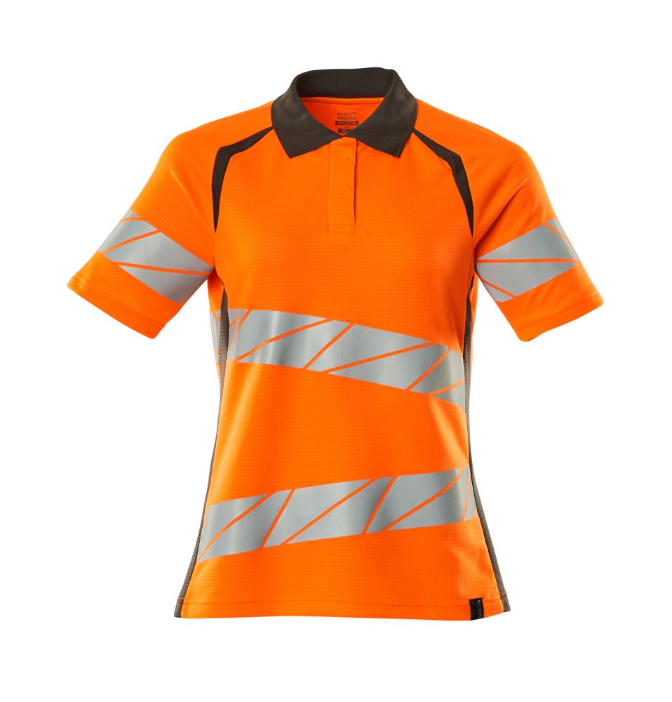 Mascot Damen Accelerate Safe Warnschutz Polo-Shirt – orange/dunkelanthrazit