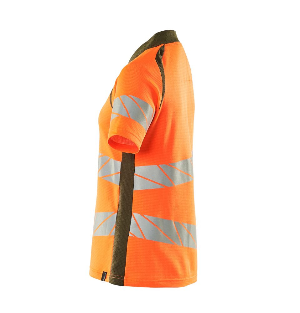 Mascot Damen Accelerate Safe Warnschutz Polo-Shirt – orange/moosgrün