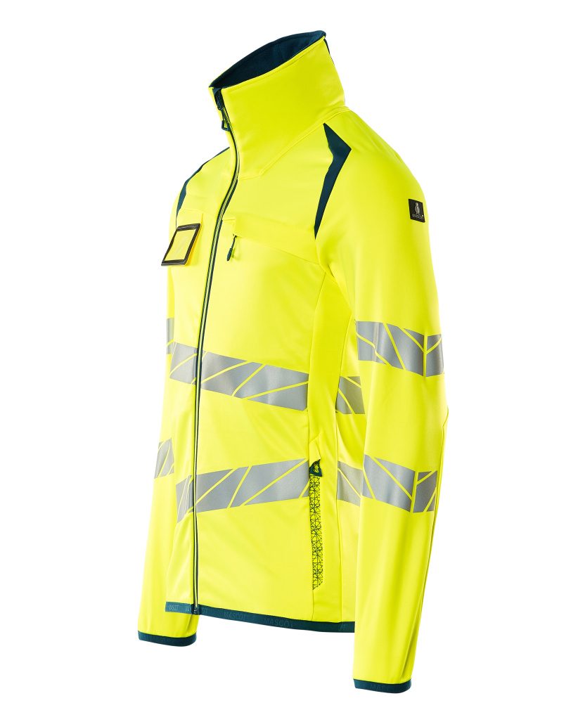Mascot Accelerate Safe Warnschutz Fleecejacke – gelb/dunkelpetroleum