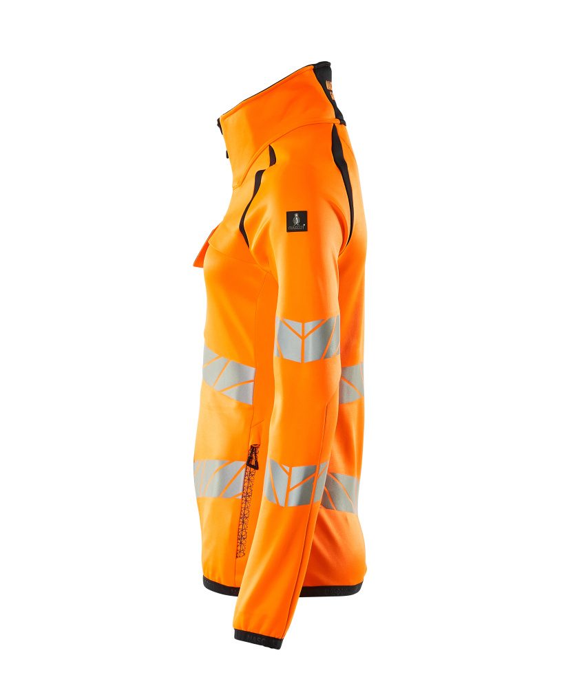 Mascot Damen Accelerate Safe Warn-Fleecejacke – orange/schwarzblau