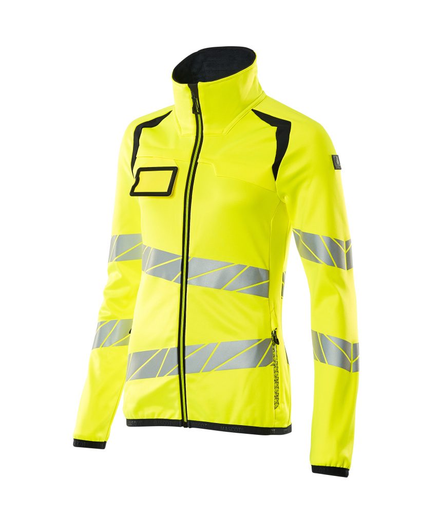Mascot Damen Accelerate Safe Warn-Fleecejacke – gelb/schwarzblau