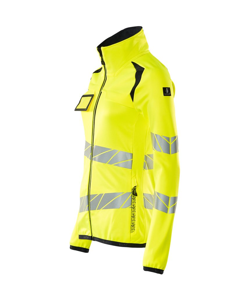 Mascot Damen Accelerate Safe Warn-Fleecejacke – gelb/schwarzblau
