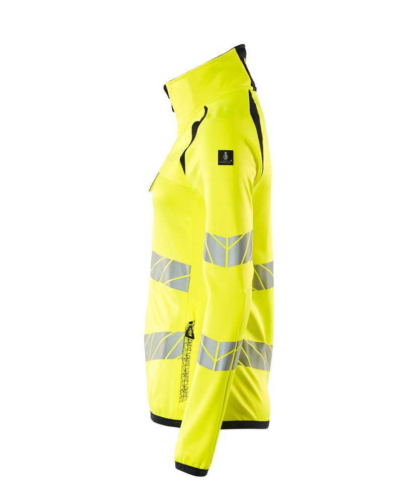 Mascot Damen Accelerate Safe Warn-Fleecejacke – gelb/schwarzblau