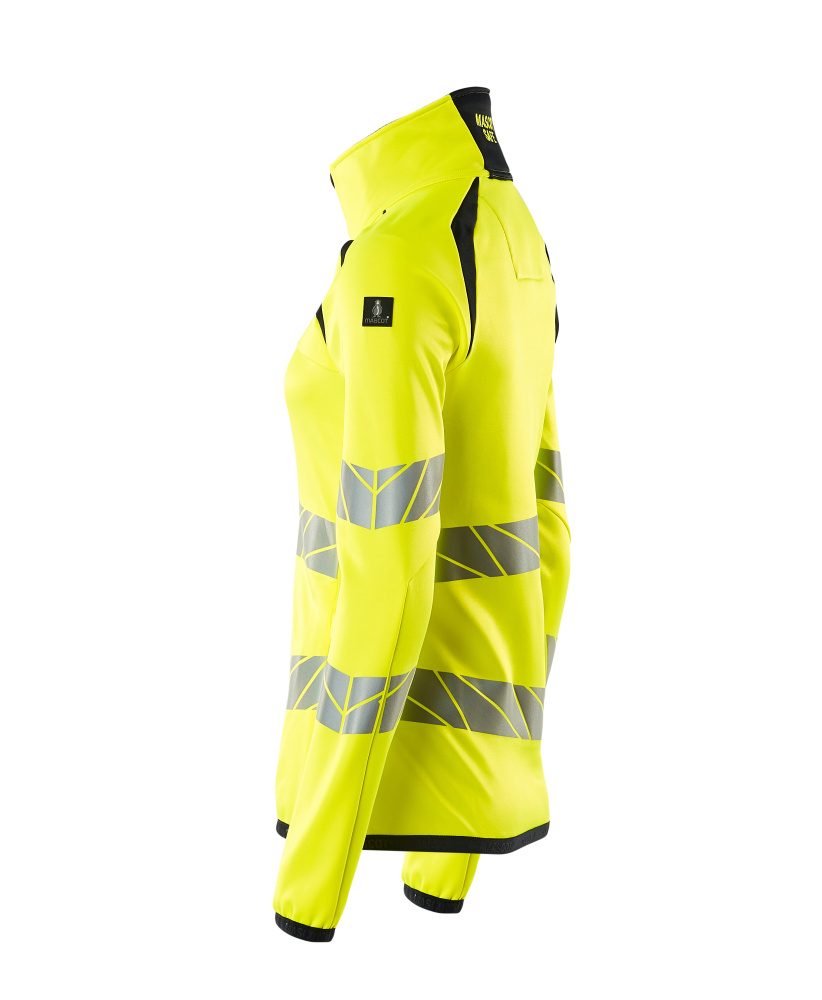 Mascot Damen Accelerate Safe Warn-Fleecejacke – gelb/schwarzblau